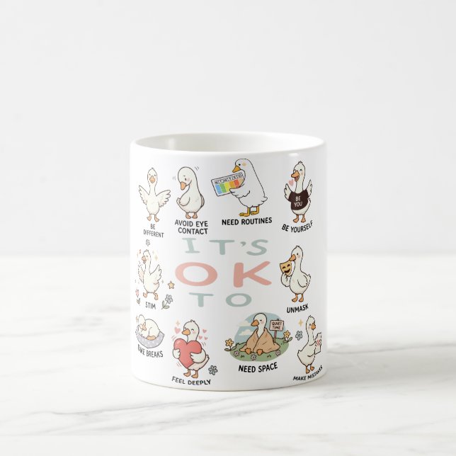 Mug Oie de l'acceptation de l'autisme | C'est OK d'êtr (Centre)