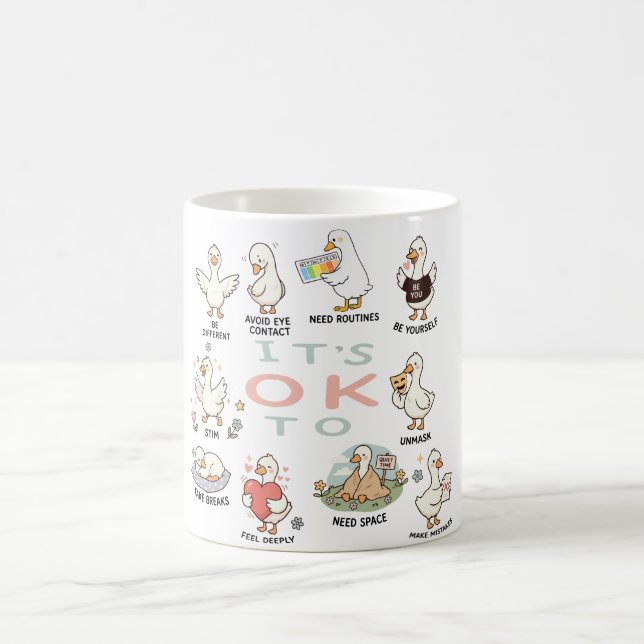 Mug Oie de l'acceptation de l'autisme | C'est OK d'êtr (Centre)