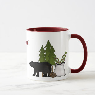 Mug Oie de montagne et boue d'ours personnalisée