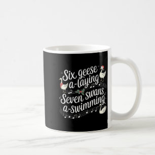 Mug Oie de Noël 67 6 Oies Pondent 7 Cygnes Nagent