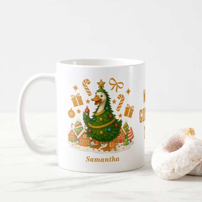 Mug Oie de Noël Funny | Fêtes (Avec donut)