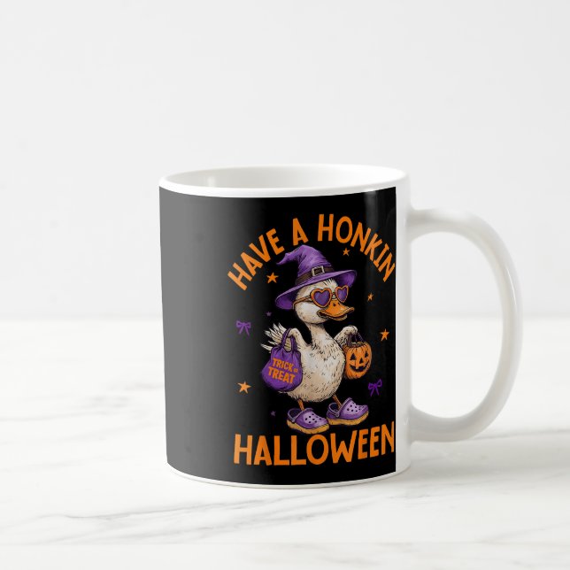 Mug Oie de sorcière drôle a un Halloween de klaxonner  (Droite)