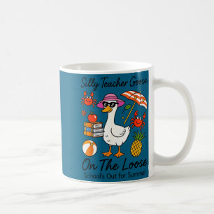 Mug Oie d'enseignant idiot en liberté, l'école est fin
