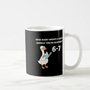 Mug Oie drôle lisant 67 Six Sept Mème Professeur Livre