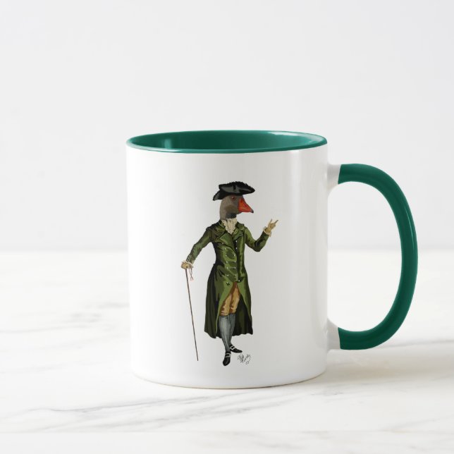 Mug Oie en Vert Régence Manteau 2 (Droite)