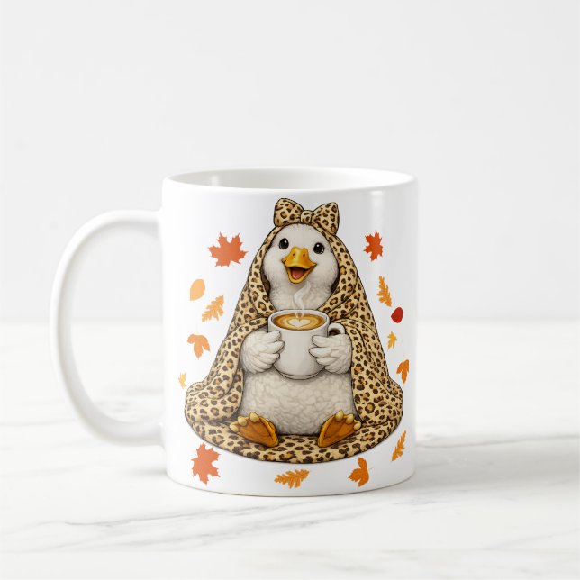 Mug Oie Ridicule Enveloppée dans une Couverture Léopar (Gauche)