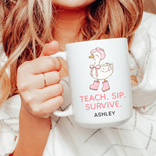 Mug Oie Rose Mignonne Cadeau de Remerciement pour
