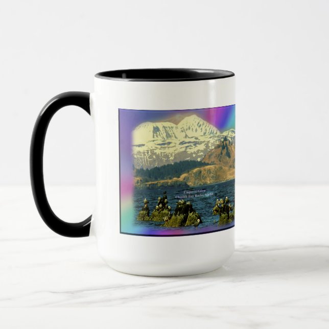 Mug Oies empereur sur la baie Chiniak près de Chiniak, (Gauche)