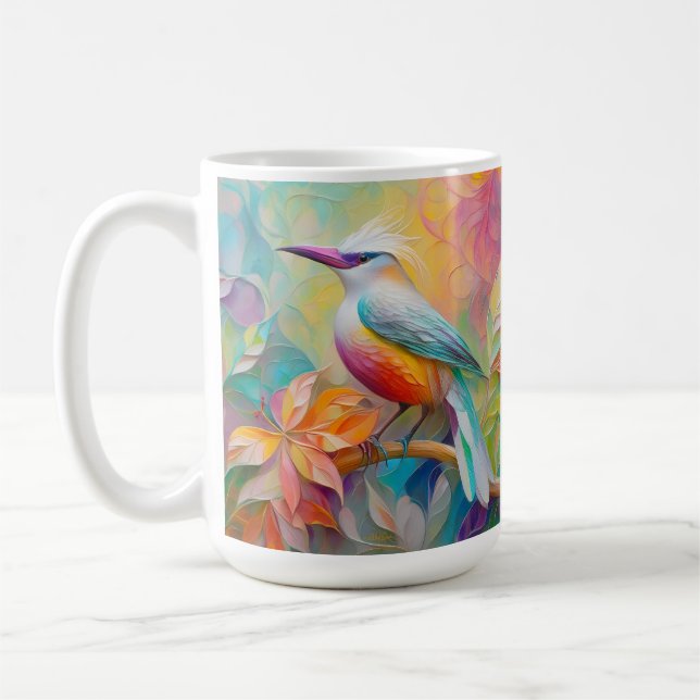 Mug Oiseau à poitrine rouge à bec rose (Gauche)