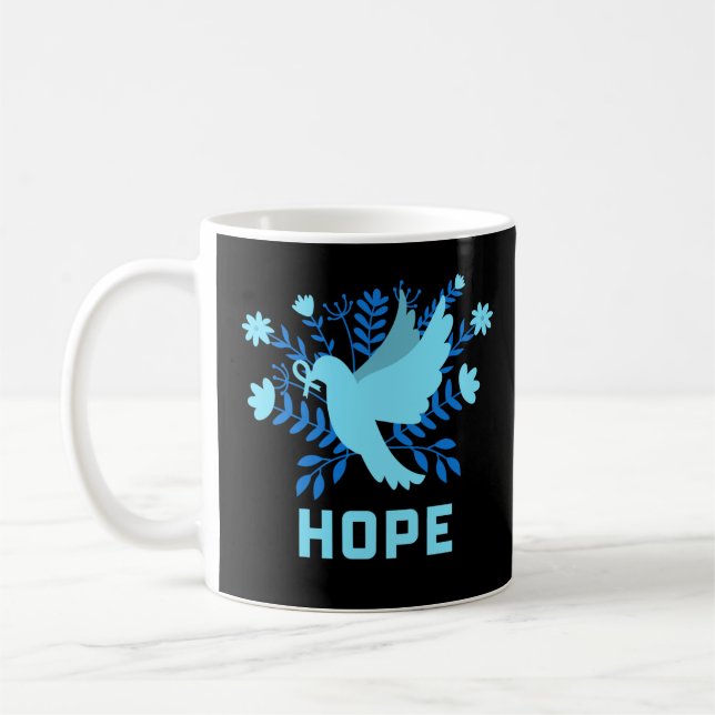 Mug Oiseau bleu d'espoir et de paix - Dove (Gauche)