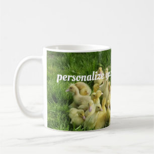 Mug oiseau, canard, canard, jaune, nature, mignonette,