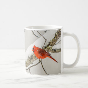 Mug Oiseau cardinal des mâles rouges d'hiver