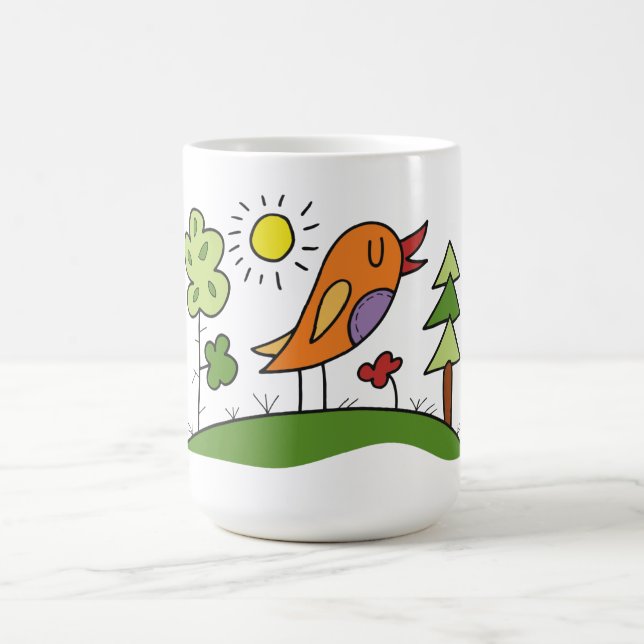 Mug Oiseau chantant fantaisiste (Centre)