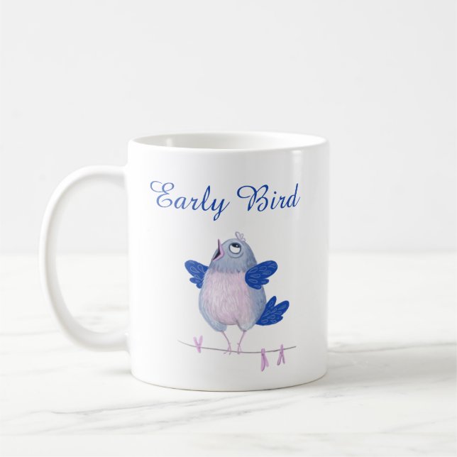 Mug Oiseau chantant mignon (Gauche)