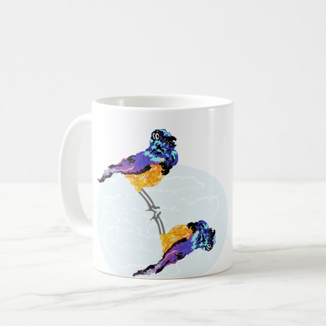 Mug : Oiseau coloré (Devant gauche)