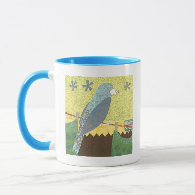 Mug Oiseau coloré sur fil (Gauche)