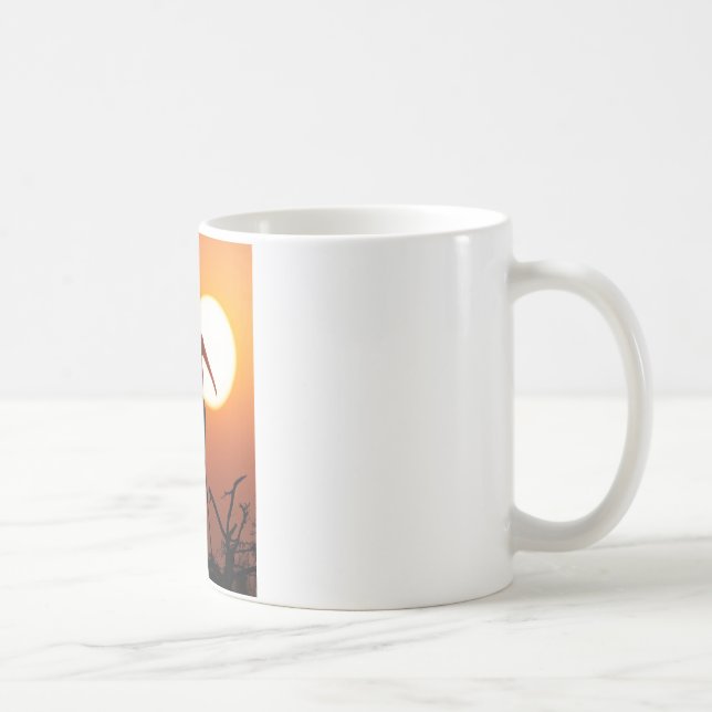 Mug Oiseau couché de soleil en Branche - Oiseau mur de (Droite)