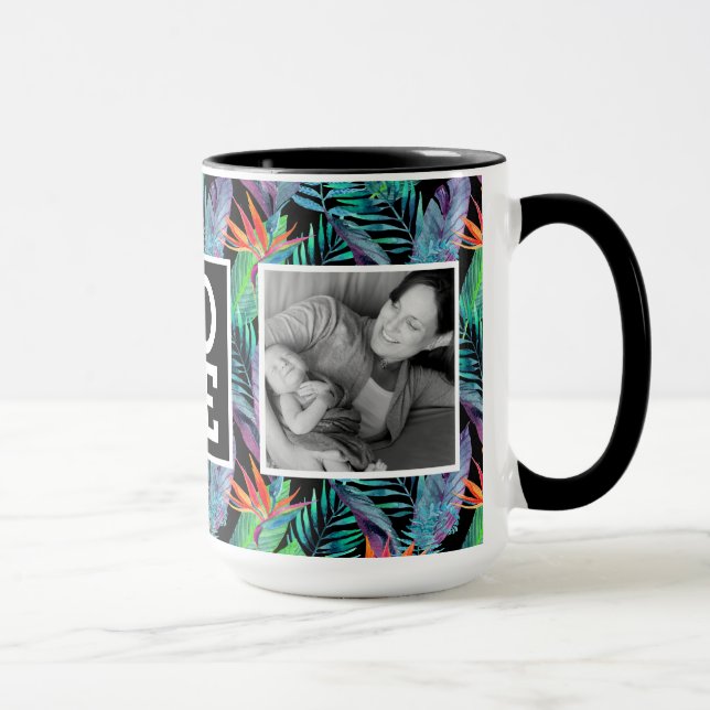 Mug Oiseau d'aquarelle de l'AMOUR du paradis | avec (Droite)