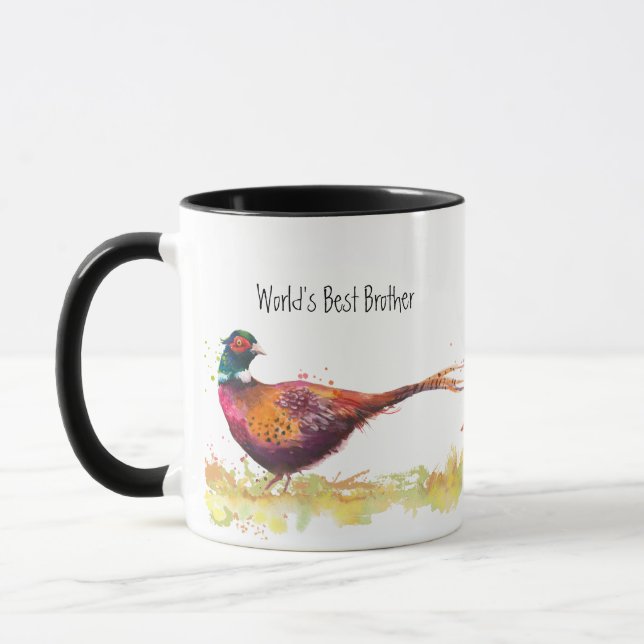 Mug Oiseau de faisan encastré de la meilleure bague de (Gauche)