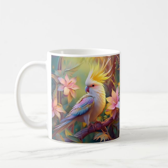 Mug Oiseau de fantaisie Perruche à aile iridescente (Gauche)