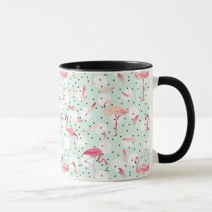 Mug Oiseau de Flamant rose avec des plumes