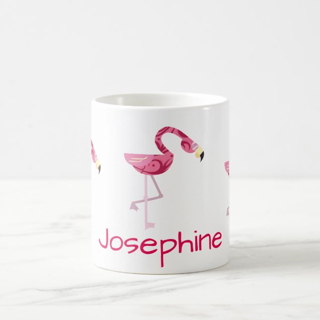Mug Oiseau de Flamant rose rose personnalisé (Centre)