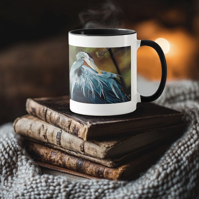 Mug Oiseau de héron bleu (Créateur téléchargé)