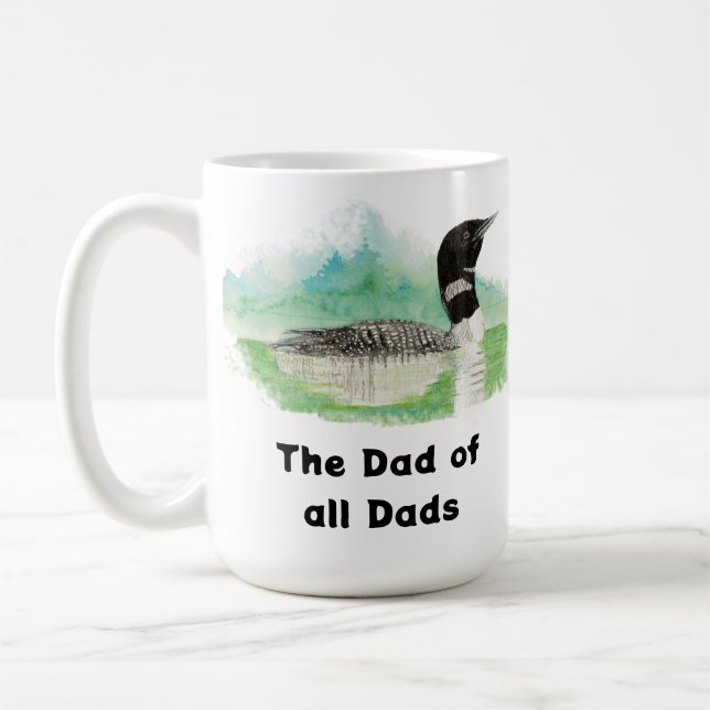 Mug Oiseau de Loon commun d'Art sauvage Papa de tous l (Gauche)