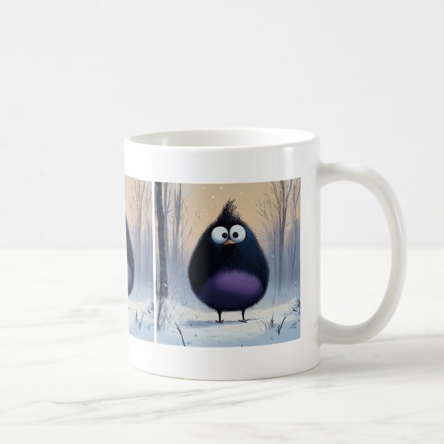 Mug Oiseau d'hiver comique (Droite)
