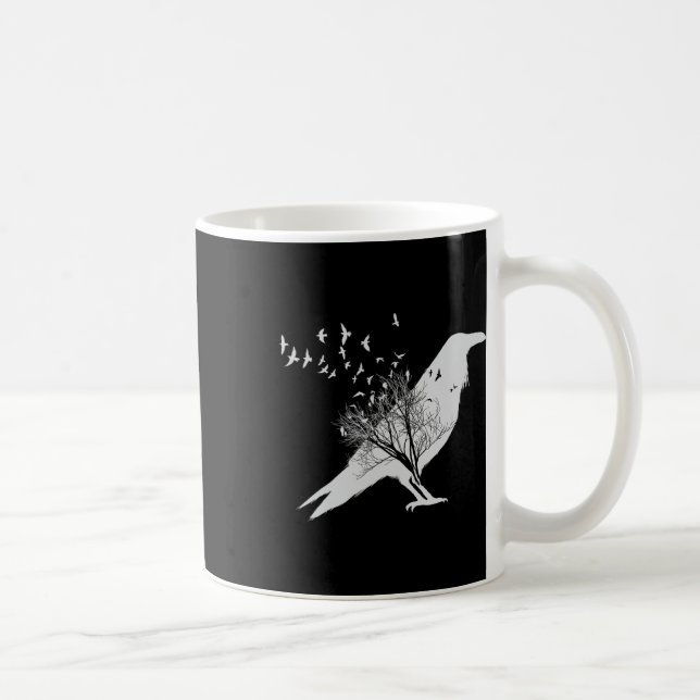 Mug Oiseau du Corbeau noir (Droite)