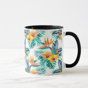 Mug Oiseau du paradis et du motif d'orchidée