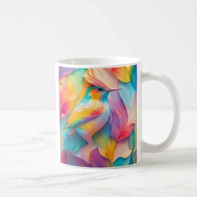 Mug Oiseau en soie de fantaisie (Droite)