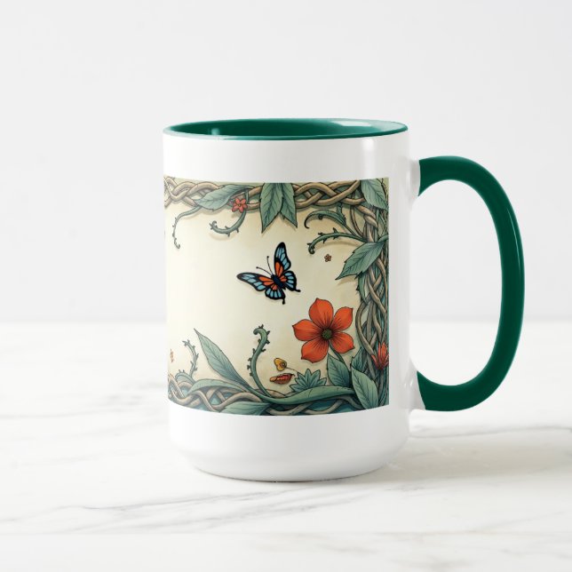 Mug Oiseau et papillon (Droite)