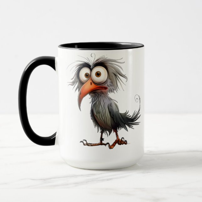 Mug Oiseau fantaisiste drôle (Gauche)