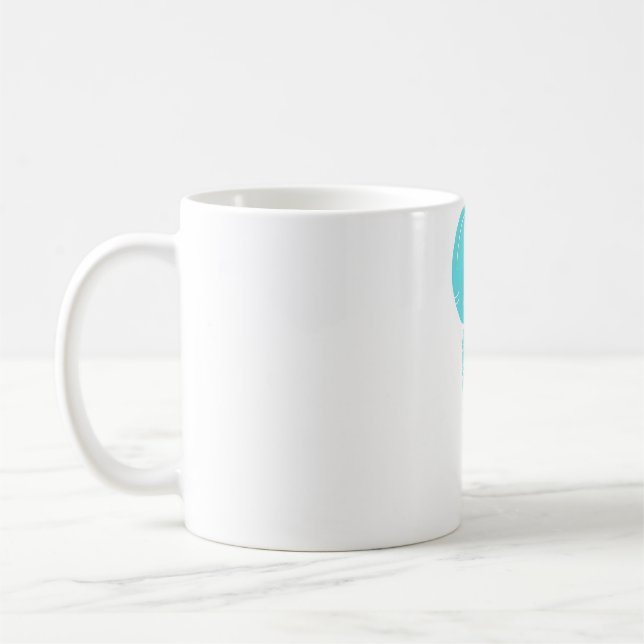 Mug Oiseau faucon sarcelle et lune (Gauche)