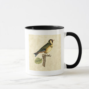 Mug Oiseau jaune et vert perché sur une petite branche
