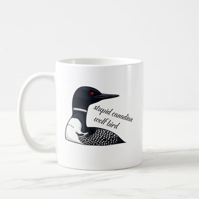 Mug Oiseau Loup Canadien Stupide (Gauche)