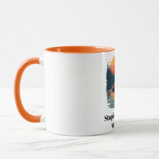 Mug Oiseau loup canadien stupide cadeau drôle Canada P (Gauche)