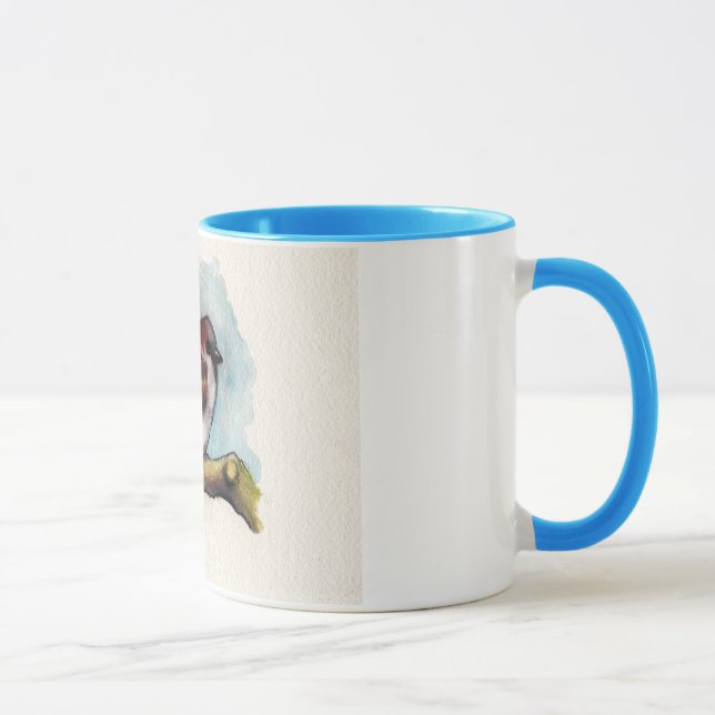 Mug Oiseau : Moineau dans l'aquarelle (Droite)