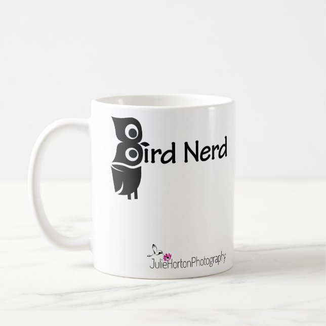 Mug Oiseau Nerd et hibou rose (Gauche)