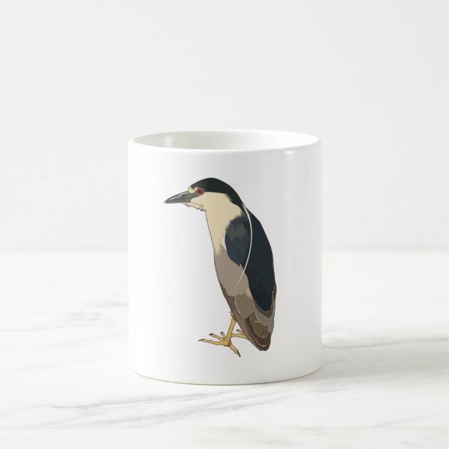 Mug oiseau Noir-couronné de héron de nuit (Centre)
