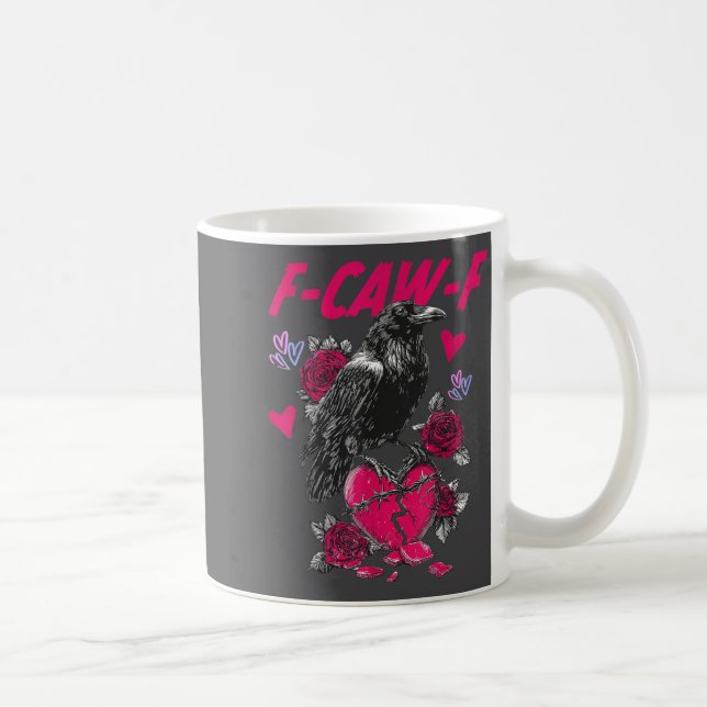Mug Oiseau noir drôle F-caw-f anti Saint Valentin Céli (Droite)