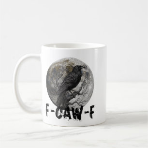 Mug Oiseau noir drôle F-Caw-F humour gothique adulte