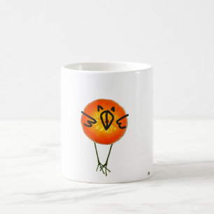 MUG OISEAU, OISEAU ORANGE. BOUGIE DE CAFÉ