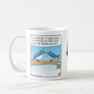 Mug Oiseau qui défèque des fleurs