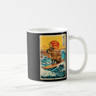 Mug Oiseau sur Capyra faisant du surf sur une grande v
