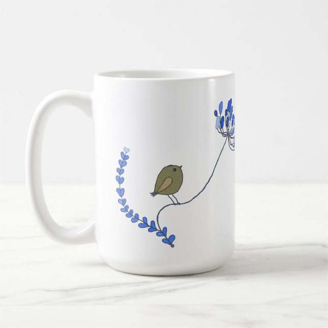 Mug Oiseau sur fleur (Gauche)