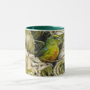 Mug Oiseau tropical Euphonie à dos d'olive
