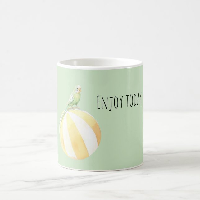 Mug Oiseau vert profite aujourd'hui sur ballon de plag (Centre)