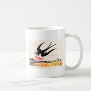 Mug Oiseau Volant Avec Fleurs